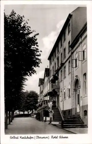 Ak Bad Karlshafen an der Weser, Hotel Schwan