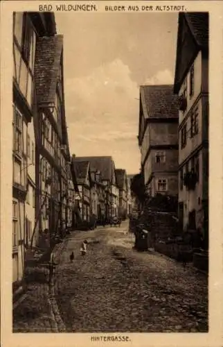 Ak Bad Wildungen in Hessen, Bilder aus der Altstadt, Hintergasse