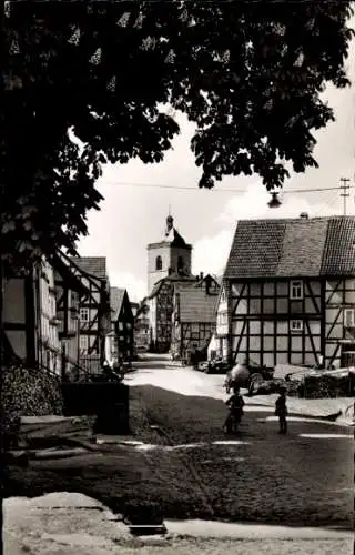 Ak Neukirchen am Knüll Hessen, Altes Gäßchen, Fachwerkhäuser