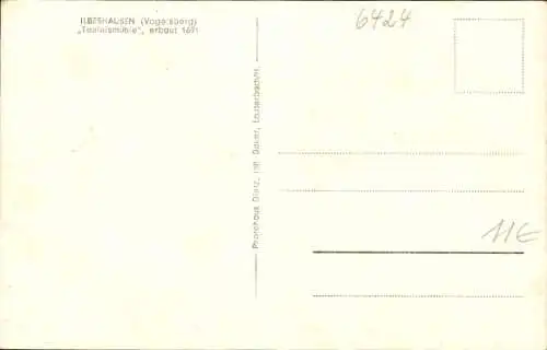 Ak Ilbeshausen Hochwaldhausen Grebenhain Hessen, Teufelsmühle erbaut 1691