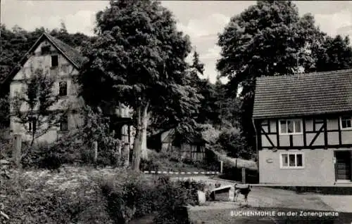 Ak Soisdorf Eiterfeld in Hessen, Buchenmühle, Zonengrenze
