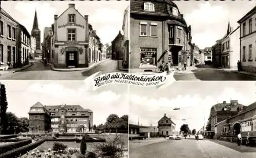 Ak Kaldenkirchen Nettetal am Niederrhein, Teilansicht, Kirche, Geschäft, Autos, Fahrrad