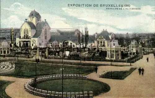 Ak Brüssel Brüssel, Ausstellung 1910, Deutschland-Pavillon