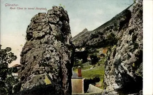 Ak Gibraltar, Berg nahe dem Marinekrankenhaus