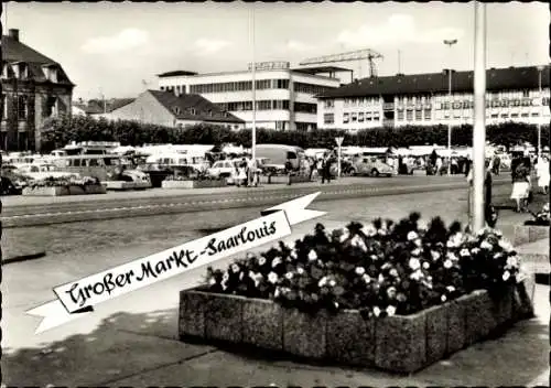 Ak Saarlouis im Saarland, Großer Markt
