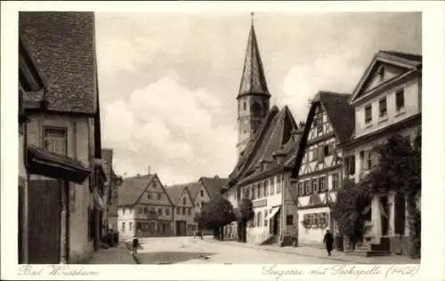 Ak Bad Windsheim in Mittelfranken, Seegasse mit Seekapelle