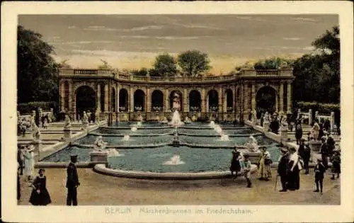 Ak Berlin Friedrichshain, Märchenbrunnen im Volkspark