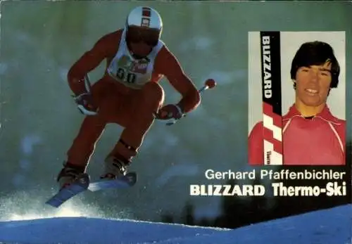 Ak Ski, Skirennläufer Gerhard Pfaffenbichler, Autogramm