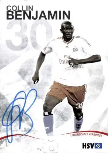 Autogrammkarte Fußball, Collin Benjamin, Hamburger SV