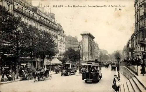 Ak Bourse de Paris II, Boulevard de Bonne Nouvelle, Boulevard Saint Denis