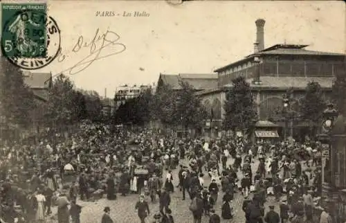 Ak Paris I Louvre, Les Halles