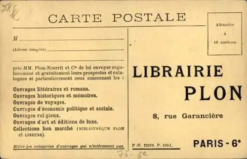 Ak Paris VI, Imprimerie Plon, Räumwerkstätten