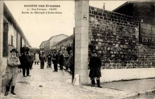 Ak Paris V, Rue Poliveau, Societe des Grocers, Lagerhaus von Aubervilliers