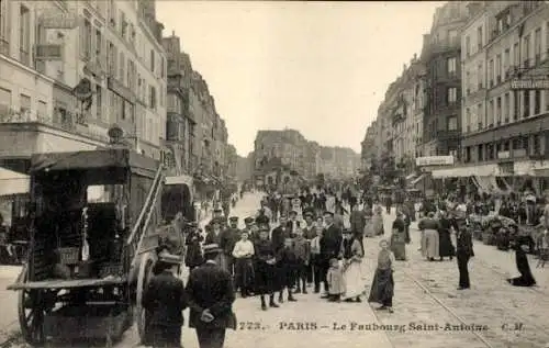 Ak Paris IV, Faubourg Saint Antoine