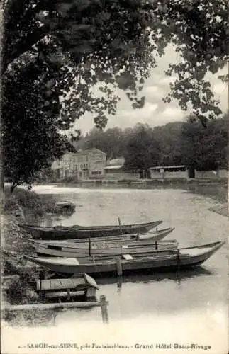 Ak Samois sur Seine Seine et Marne, Grand Hotel Beau-Rivage