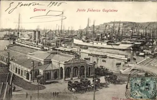 Ak Genova Genua Ligurien, Ponte Federico Guglielmo