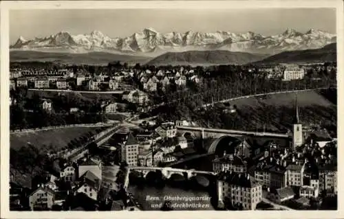 Ak Bern Stadt Schweiz, Obstbergquartier, Nydeckbrücken