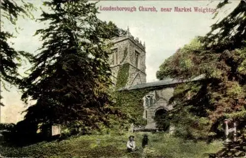 Ak Londesborough York Yorkshire, Londesborough Kirche