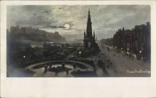 Ak Edinburgh Schottland, Princes Street