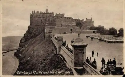 Ak Edinburgh Schottland, Schloss, Esplanade