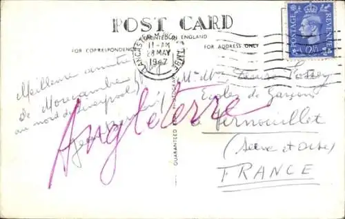 Ak Morecambe Lancashire England, Zentral