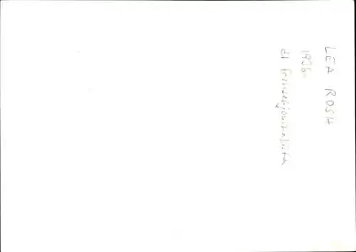 Ak Schauspielerin Lea Rosh, Portrait, Autogramm