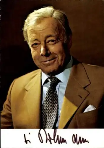 Ak Schauspieler Heinz Rühmann, Portrait, Autogramm