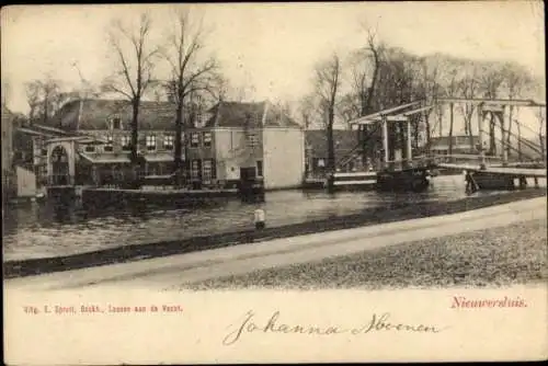 Ak Nieuwersluis Stichtse Vecht Utrecht, Teilansicht, Brücke