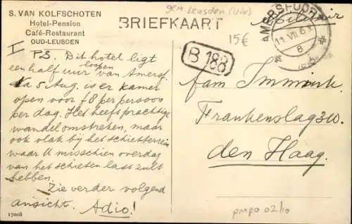 Ak Oud Leusden Utrecht Niederlande, Hotel Oud Leusden