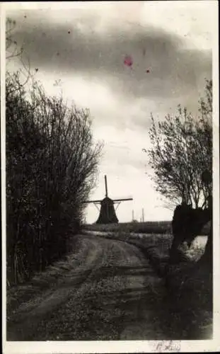 Ak Abcoude Utrecht Niederlande, Langs den Bondswandelweg aan het Gein, Windmühle