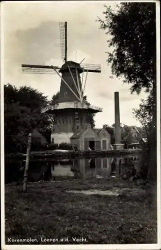 Ak Loenen aan de Vecht Utrecht, Korenmolen