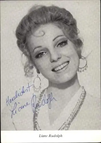 Ak Schauspielerin Liane Rudolph, Portrait, Autogramm