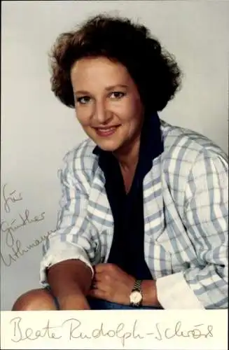 Ak Schauspielerin Beate Rudolph-Schrörs, Portrait, Autogramm