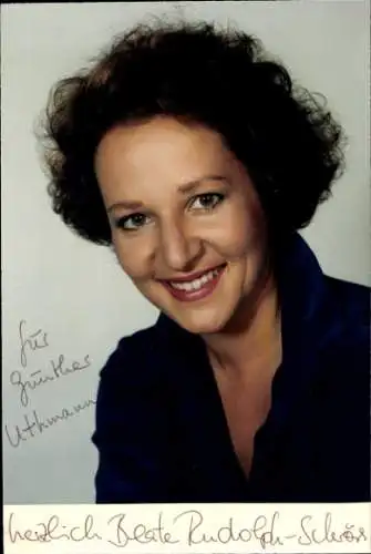 Ak Schauspielerin Beate Rudolph-Schrörs, Portrait, Autogramm