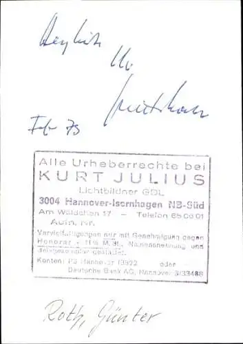 Ak Schauspieler Günter Roth, Portrait, Autogramm