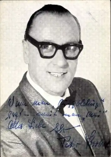 Ak Schauspieler Peter Strobel, Portrait, Autogramm