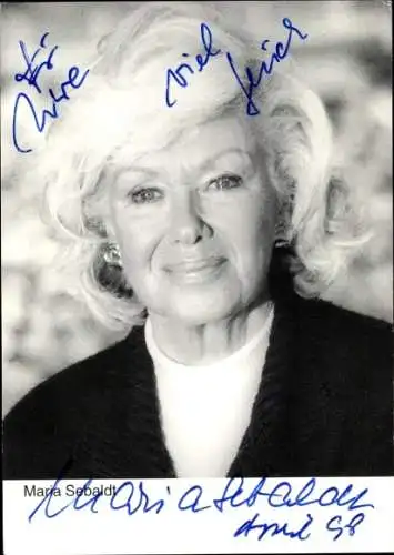 Ak Schauspielerin Maria Sebaldt, Portrait, Autogramm
