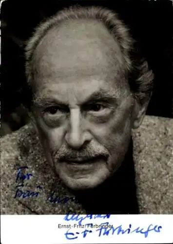 Ak Schauspieler Ernst-Fritz Fürbringer, Portrait, Autogramm