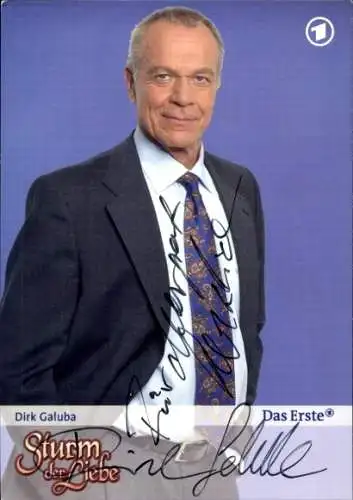 Ak Schauspieler Dirk Galuba, Portrait, Sturm der Liebe, Autogramm