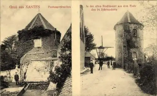 Ak Xanten am Niederrhein, Ansichten vom Festungstürmchen