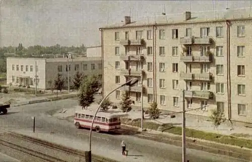 Ak Taschkent Usbekistan, Straßenpartie, Autobus