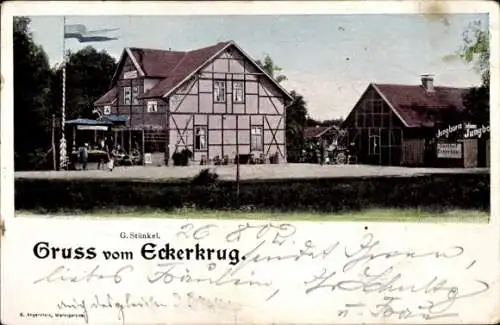 Ak Stapelburg im Harz, Gastwirtschaft Eckerkrug, Inh. G. Stünkel