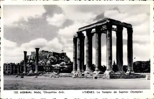 Ak Athen Griechenland, Le Temple de Jupiter Olympien