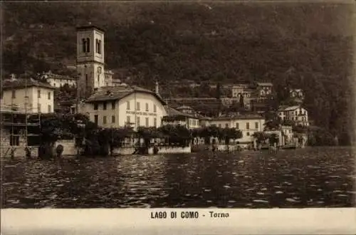 Ak Torno Lago di Como Lombardia, Teilansicht