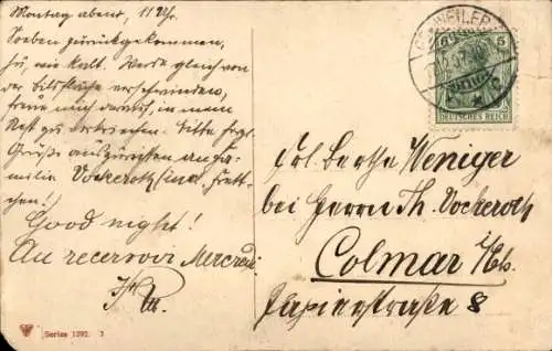 Ak Junge und Mädchen an einem Liegestuhl