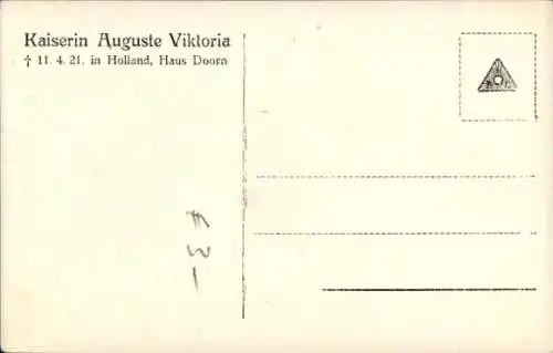 Ak Kaiserin Auguste Viktoria, Portrait