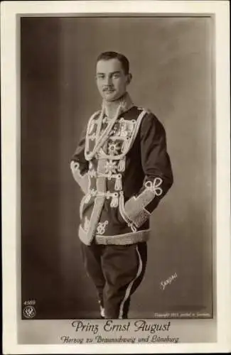 Ak Herzog Ernst August von Braunschweig und Lüneburg, Husarenuniform, NPG 4569