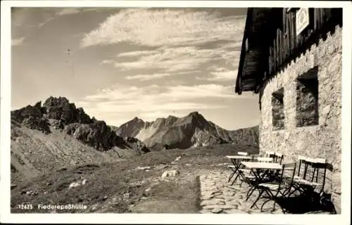 Ak Oberstdorf im Oberallgäu, Fiederepaßhütte