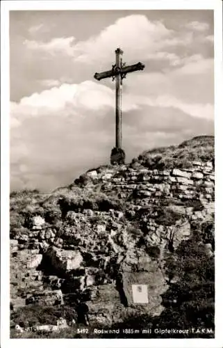 Ak Spitzingsee Schliersee in Oberbayern, Rothwand, Rotwand, Gifpelkreuz