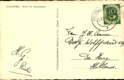 Ak Dillenburg in Hessen, Marbachtal